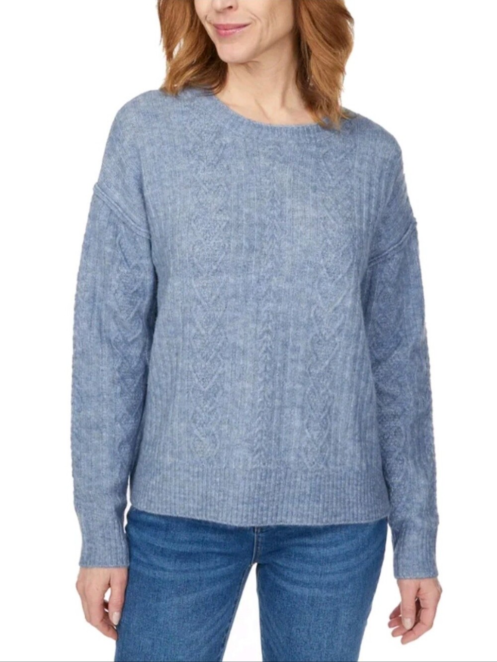 NEW! Legendary Outfitters Blue Cable Knit Sweater Size S